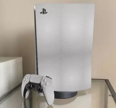 Hvid carbon skin playstation 5 klistermærke - TenStickers