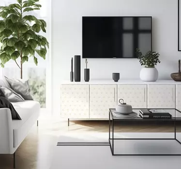 Hvide og guld linjer wallsticker - TenStickers