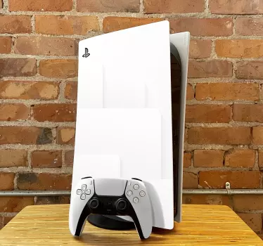 Hvide store firkanter playstation 5 klistermærke - TenStickers