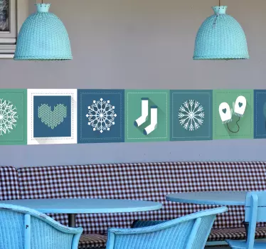 Hyggeligt kantbånd klistermærke - TenStickers