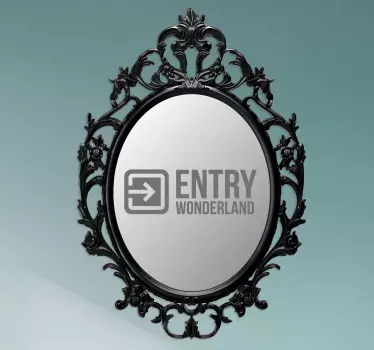Indgang til wonderland-klistermærke - TenStickers