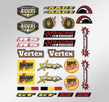 Individuel bombepakke motorcykelklistermærke - TenStickers