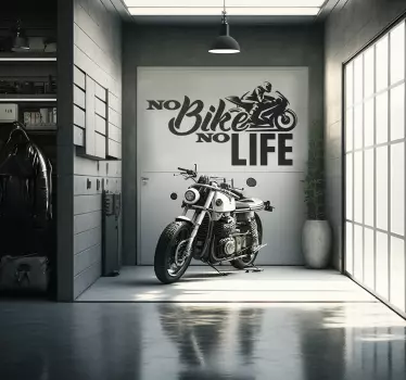 Ingen cykel ingen liv garage sticker - TenStickers