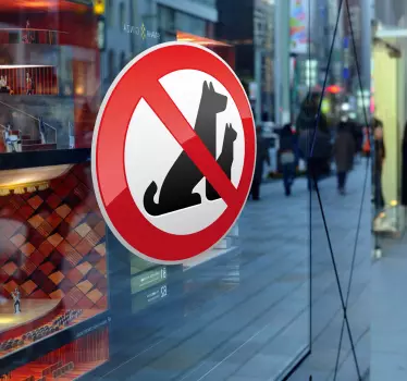 Ingen klistermærke til advarselsskilt for kæledyr - TenStickers