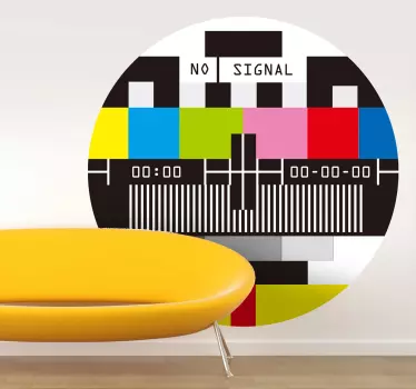 Ingen signal tv klistermærke - TenStickers