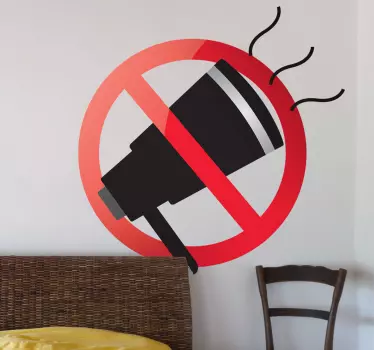 Ingen støj tegn klistermærke - TenStickers