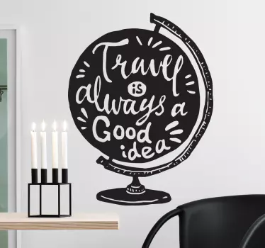 Inspirerende globus sticker - TenStickers