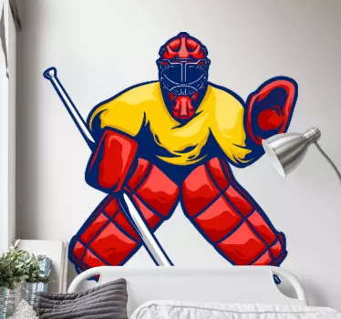 Ishockey målmand vægoverføringsbillede - TenStickers