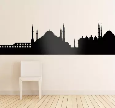Istanbul silhuet vægklistermærke - TenStickers