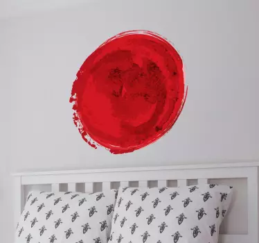 Japansk flag sol klistermærke - TenStickers