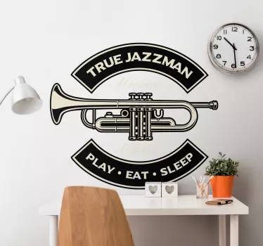 Trompetemblem wallsticker dyr - TenStickers