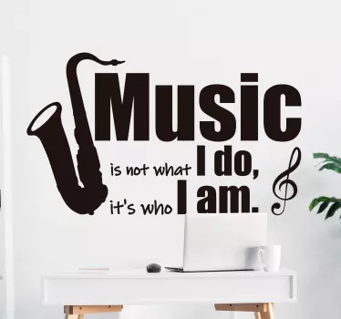 Jeg er musik vægoverføringsbillede - TenStickers