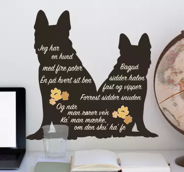 Jeg har et hundecitat vægmærke - TenStickers
