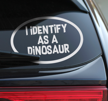 Jeg identificerer mig som klistermærke til bil - TenStickers