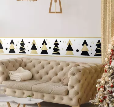 Jul elegant træ jul væg klistermærke - TenStickers