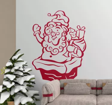 Juleklistermærke glade sankt nikolaus - TenStickers