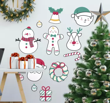 Julestickers julefigurer - TenStickers