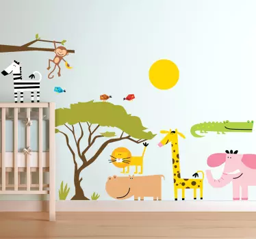 Jungle animals kids sticker - TenStickers