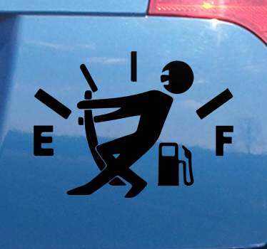 Kæmper for fuld benzin klistermærke til bil - TenStickers