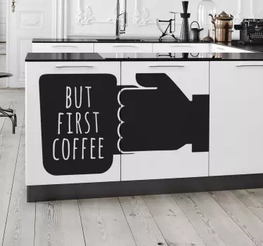 Kaffe første klistermærke - TenStickers