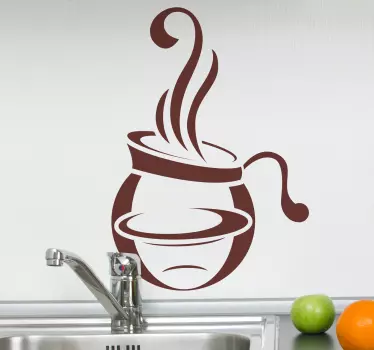 Kaffekande køkkenklistermærke - TenStickers