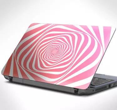 Kalejdoskop spiral laptop hud mærkat - TenStickers