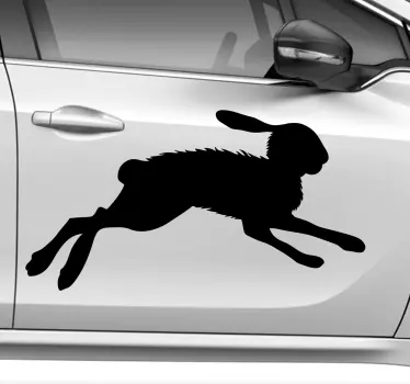 Kanin bil mærkat - TenStickers