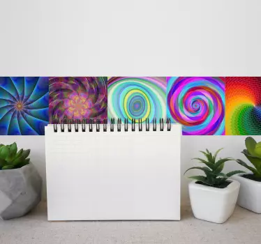 Kantbånd hypno-spiral klistermærke - TenStickers