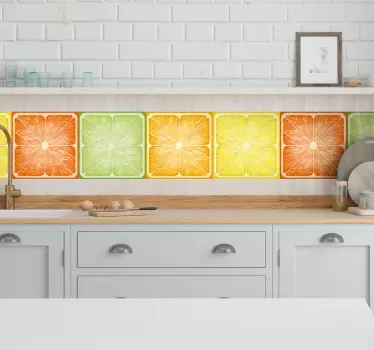 Kantbånd klistermærke citrus skive kollektion - TenStickers