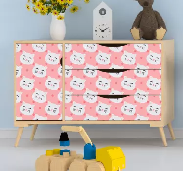 Katte vender vinylark - TenStickers