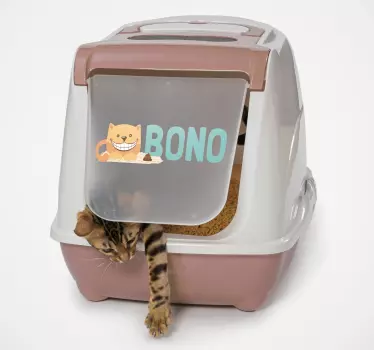 Kattesandbakke navn hund sticker - TenStickers