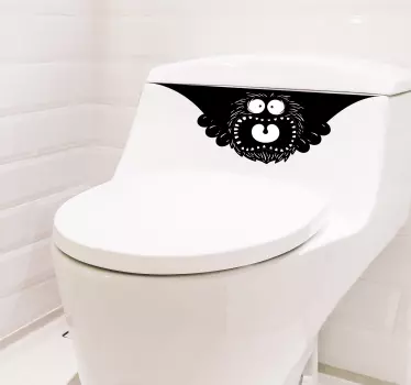 Kig en boo toilet mærkat - TenStickers