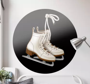 Klassisk ishockey skøjter vægoverføringsbillede - TenStickers