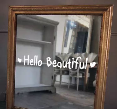 Klistermærke Hello beautiful - TenStickers