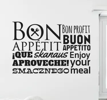 Klistermærke med bon appetit - TenStickers
