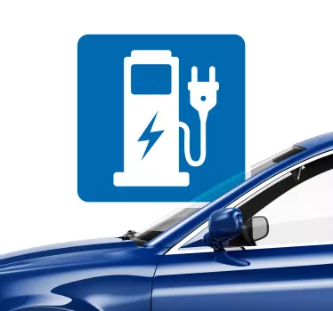 Klistermærke med elektrisk ladepunkt - TenStickers