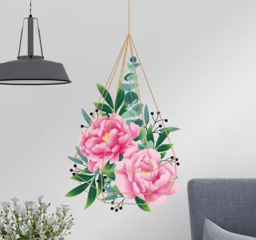 Klistermærke med eukalyptus blomster hjem - TenStickers