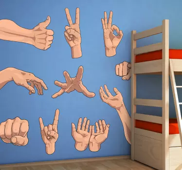 Klistermærke med håndbevægelser - TenStickers