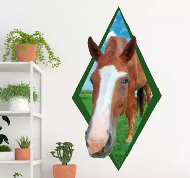 Klistermærke med hestehoved gård - TenStickers