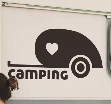 Hjerte klistermærke til campingvogn - TenStickers