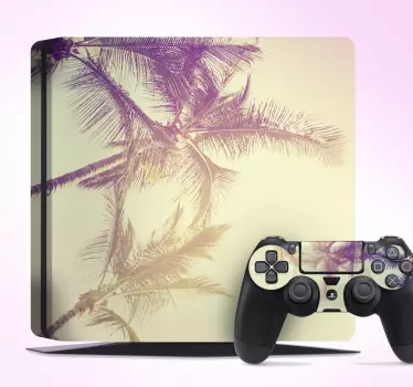 Klistermærke med palme-landskab ps4 - TenStickers