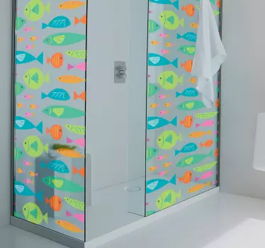 Klistermærke med regnbue fisk - TenStickers