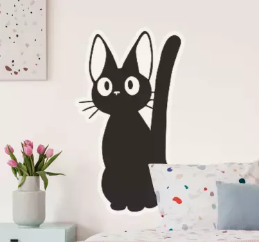Klistermærke med sort kathund - TenStickers