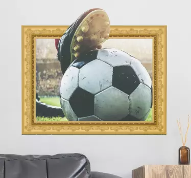 Klistermærke til 3d fodbold - TenStickers