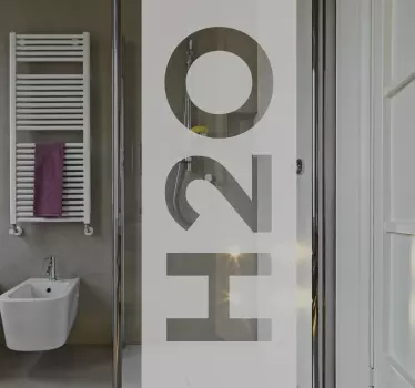 Klistermærke til badeværelset H2O - TenStickers