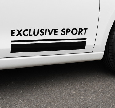 Klistermærke til bil eksklusive sportsseler - TenStickers