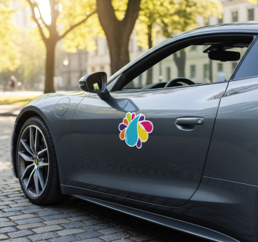 Klistermærke til bil farverigt maledråbe - TenStickers