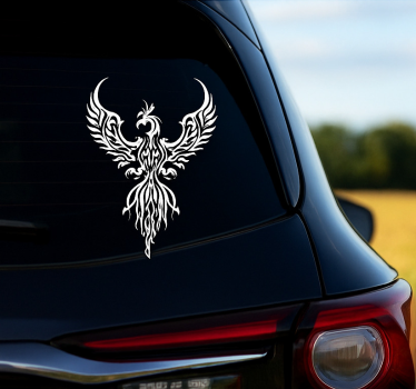 Klistermærke til bil hvid føniks vinyl - TenStickers