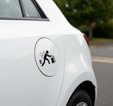Klistermærke til bil kæmper for brændstoftank - TenStickers