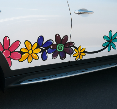 Klistermærke til bil med blomsterdesign - TenStickers